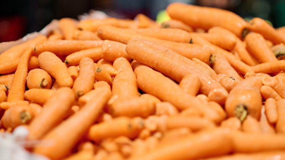 Pile of fresh carrots